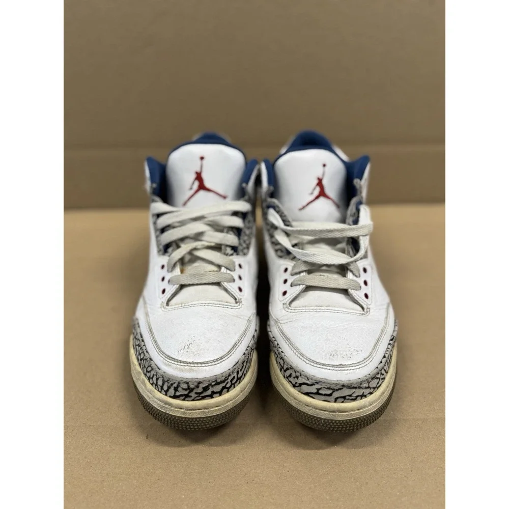 Air Jordan 3 Retro 2011 True Blue‎ Size 9.5 136064-104 OG White Cement Used